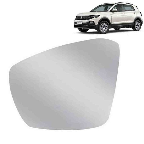 Lente de retrovisor do t cross volkswagen de 2020 a 2023 do lado esquerdo sem base cod 1902756 lc0243