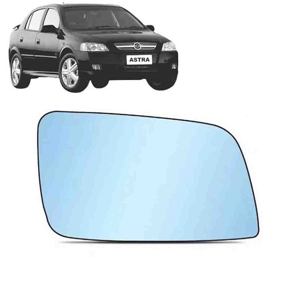 Lente retrovisor do astra chevrolet de 1999 do lado esquerdo da cor azul cod 74195 1185