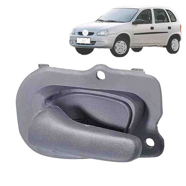 Maçaneta interna dianteira do corsa chevrolet até 2001 cor cinza do lado esquerdo cod 354412 4558