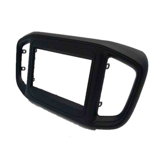 Moldura da strada fiat de 2020 ou partner peugeot na cor preto fosco de 2 din fiamon cod 4216 009389