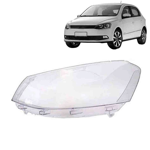 Lente de farol do gol gvl de 2013 a 2016 lado esquerdo foco simples cod 25209