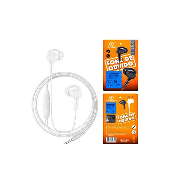Fone de ouvidos kapbom 10mm 1 2m cod ka761