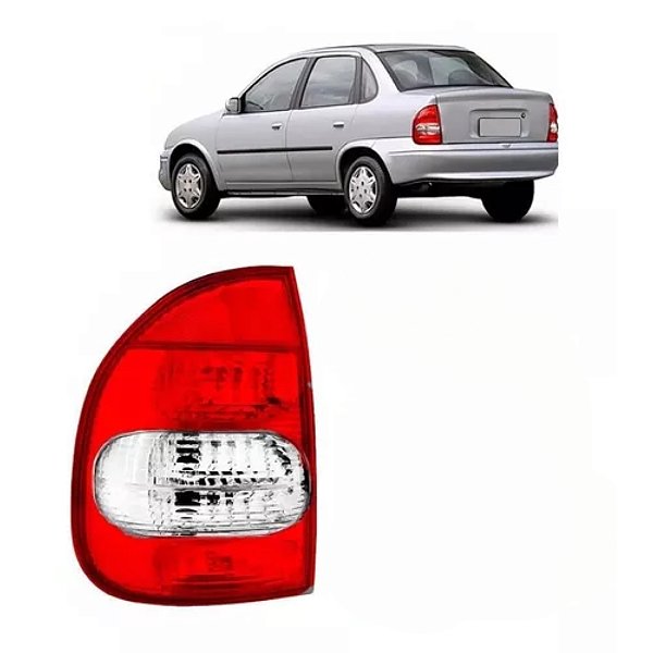Lanterna traseira corsa sedan chevrolet 2000 a 2003 lado esquerdo ré cristal bicolor renov cod 2053acr