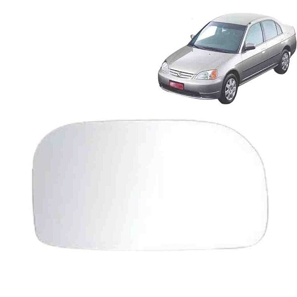 Refil lente de retrovisor do civic honda de 2002 a 2005 lado direito blawer cod 5003d