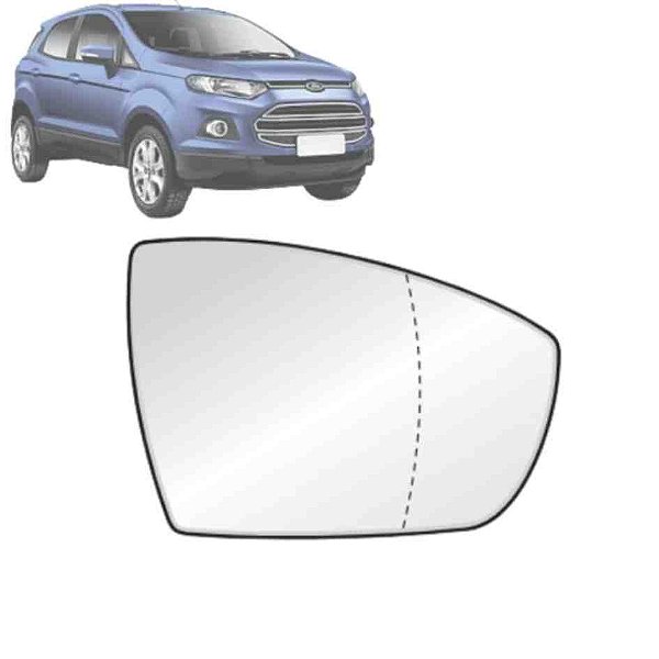 Refil lente de retrovisor do ecosport ford de 2012 em diante lado direito asferico refix cod 1932