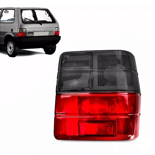 Lente da lanterna traseira uno fiat 1985 a 2004 fume lado direito cod 1042d