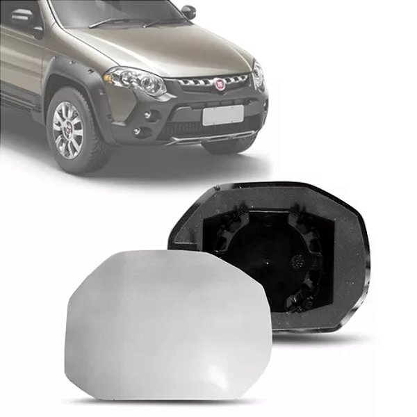 Lente retrovisor com base do palio adventure idea fiat de 2011 em diante lado direito cod rtvm08