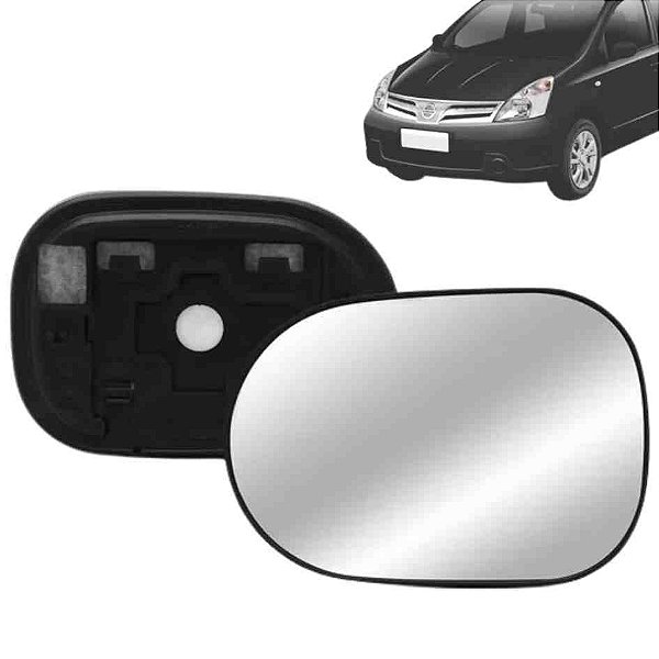 Lente retrovisor com base do livina nissan de 2009 a 2014 lado esquerdo spj cod eb657 783918