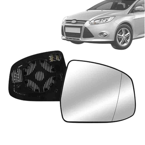 Lente retrovisor com base do focus ford 2014 em diante lado esquerdo asferico cod 24141