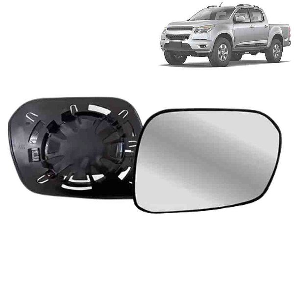 Lente de retrovisor com base da s10 chevrolet de 2012 a 2017 lado esquerdo metagal cod rgwm37 606457
