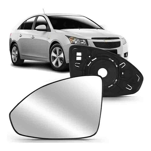 Lente de retrovisor com base do sonic chevrolet de 2011 a 2014 lado esquerdo cod gb1063