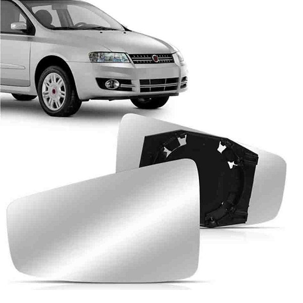 Lente de retrovisor com base do stilo fiat de 2008 em diante lado esquerdo blawer cod 7121 97121