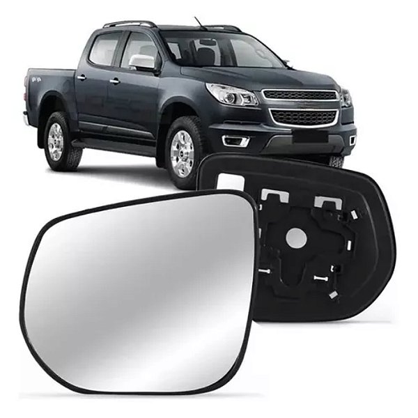 Lente de retrovisor da s10 chevrolet de 2012 em diante lado direito com base quadrada metagal cod al8100