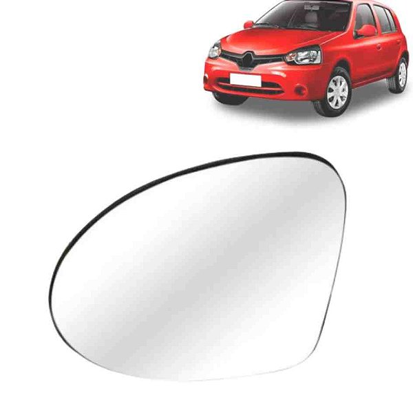 Lente de retrovisor do clio renault de 2013 em diante lado esquerdo sem base refix cod 1991