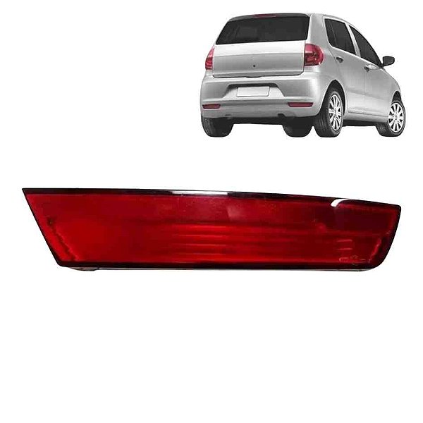 Refletor parachoque do fox crossfox volkswagen de 2010 a 2014 lado direito de cor vermelha refletiva cod 107022 0210 0389347