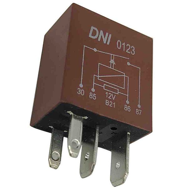Relê auxiliar universal mini 4 terminais 12v 20a dni cod dni0123 590430