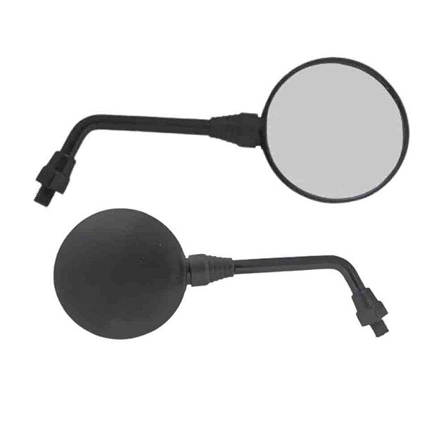 Retrovisor de moto redondo universal haste de cor preta cod 1512