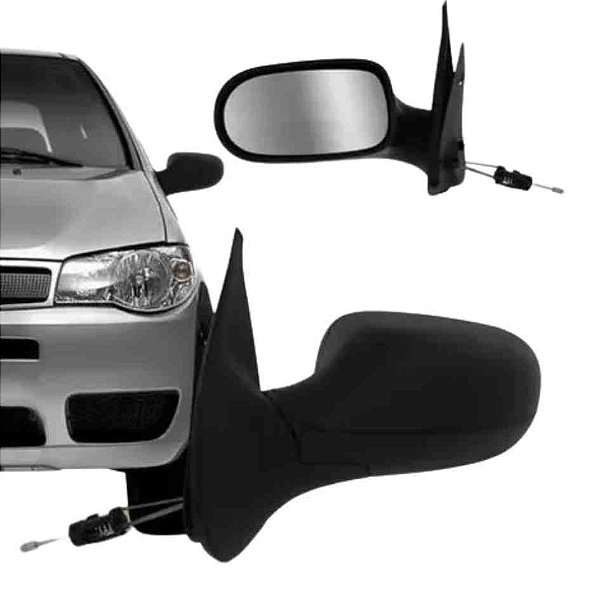 Retrovisor do palio strada fire fiat de 2001 a 2003 externo do lado esquerdo de 2 portas com controle metagal cod rtme31cr