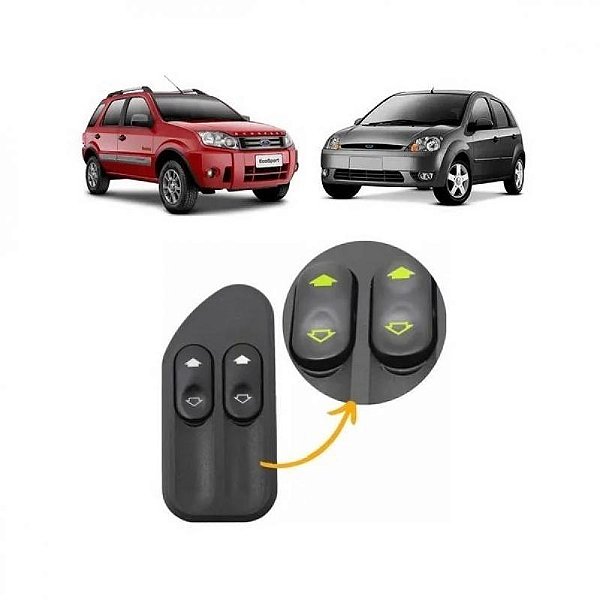 Interruptor fiesta ford de 2003 a 2010 e ecosport ford dianteiro lado esquerdo duplo