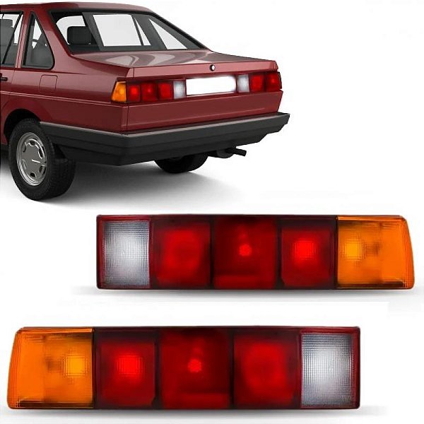 Lanterna santana volkswagen de 1985 a 1990 traseira lado direito tricolor ABS de alta resistência