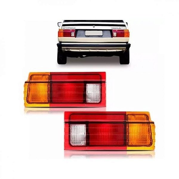 Lanterna voyage volkswagen de 1985 a 1990 traseira lado direito âmbar farol preto ré pequena de ABS de alta resistência