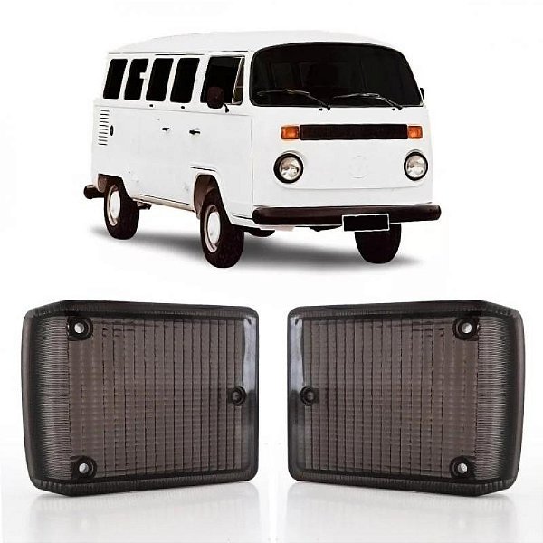 Lente kombi volkswagen de 1976 a 1997 dianteira fumê clipper duas peças