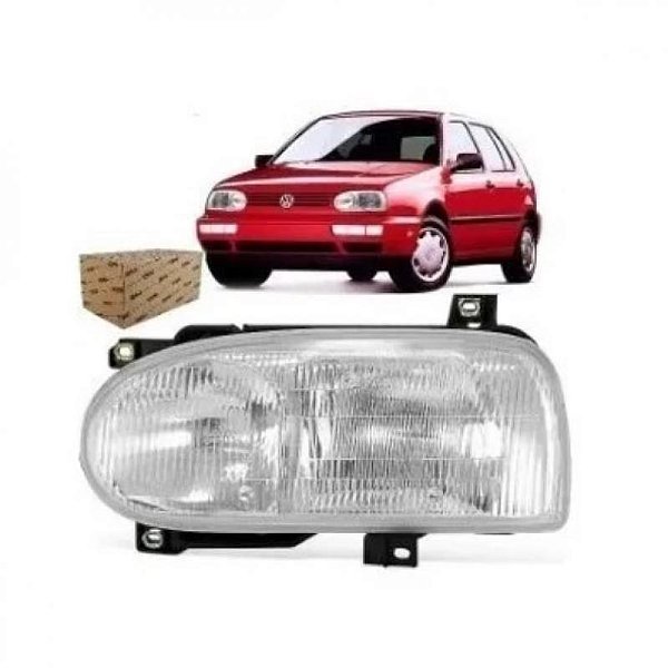 Farol golf volkswagen de 1995 a 1998 lado esquerdo foco simples modelo mexicano