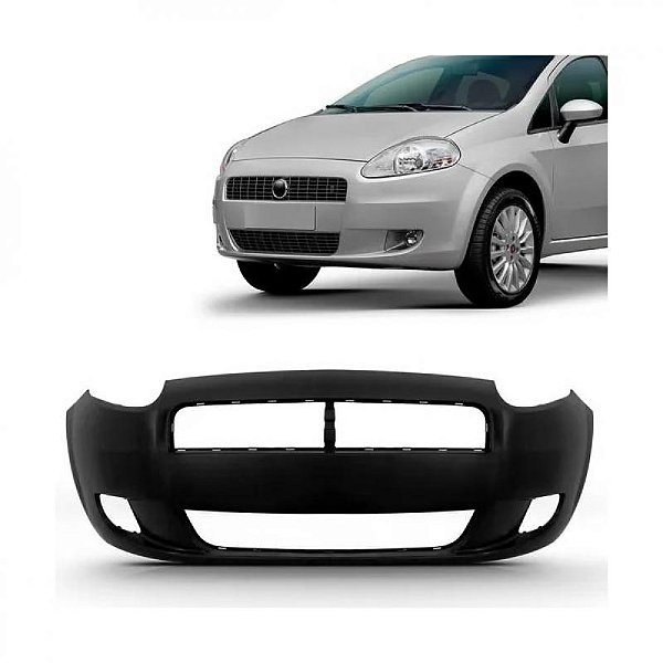 Para choque punto fiat de 2007 a 2012 dianteiro preto com furo
