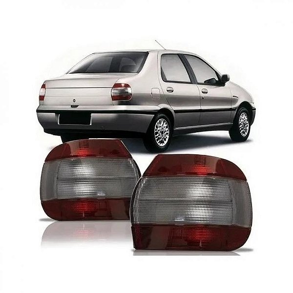 Lanterna siena fiat de 1996 a 2000 traseira lado esquerdo fumê de ABS de alta resistência