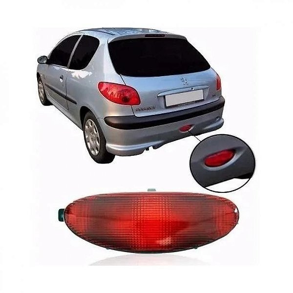 Lanterna de neblina 206 e 206 station wagon peugeot de 1998 a 2004 rubi de acrílico