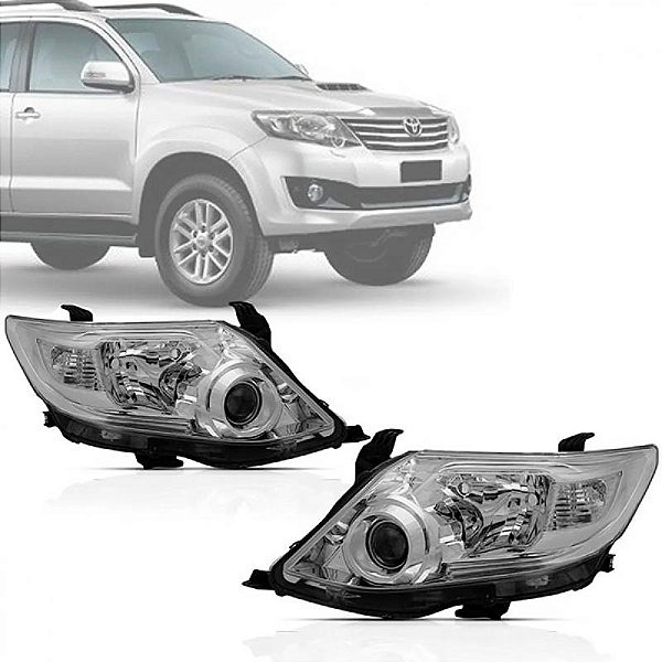 Farol hilux sw4 toyota de 2012 a 2015 lado esquerdo elétrico sem motor sem entrada xenon