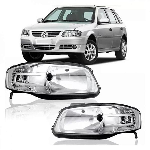 Farol gol volkswagen de 2006 a 2008 lado direito cromado geração 4