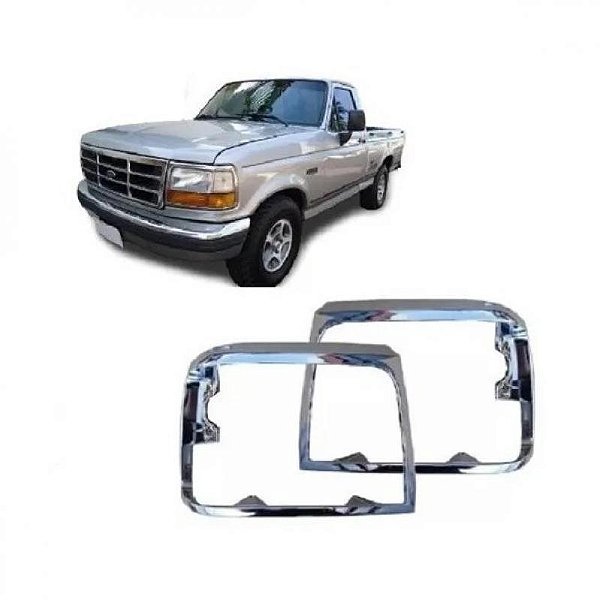Aro do farol f1000 ford de 1997 a 1998 lado direito cromado