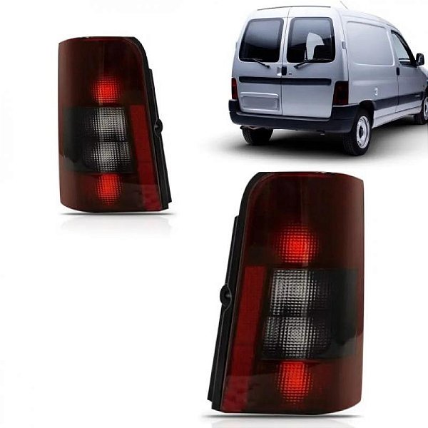Lanterna berlingo citroën de 1998 a 2009 traseira lado direito fumê