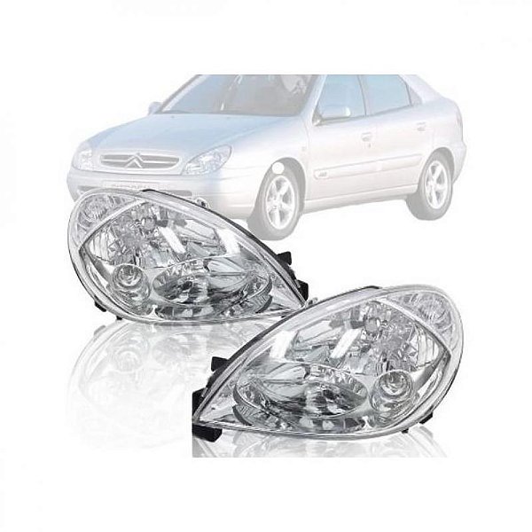 Farol xsara citroën de 2001 a 2004 lado esquerdo sem auxiliar
