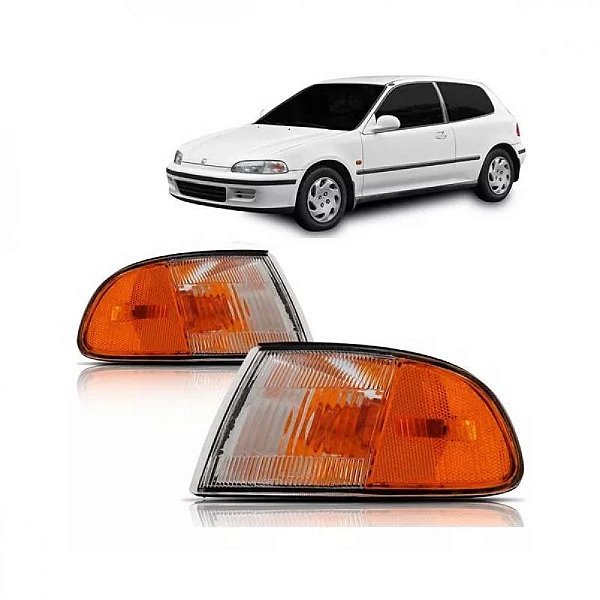 Lanterna civic honda de 1992 a 1995 dianteira lado direito âmbar e cristal sedan