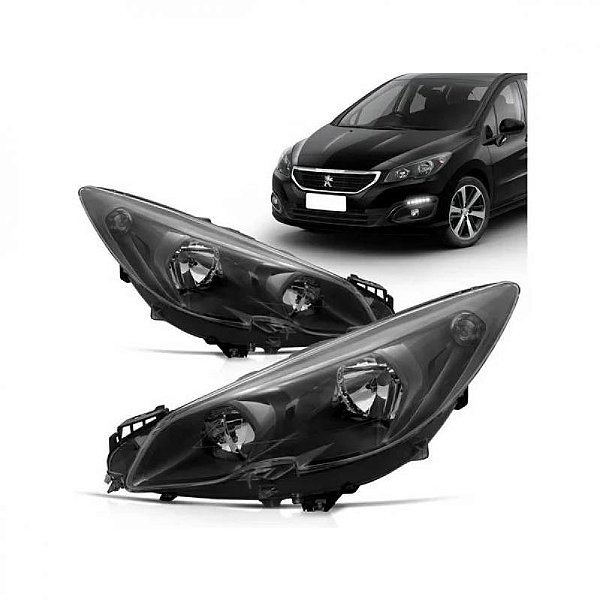 Farol 308 e 408 peugeot de 2016 a 2019 lado direito manual com soquete