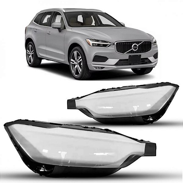 Lente do farol xc60 volvo de 2018 a 2022 lado esquerdo
