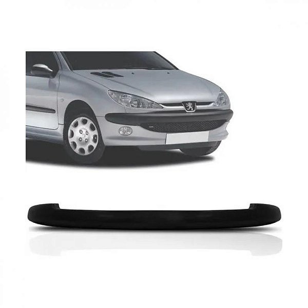 Moldura inferior para choque 206 peugeot de 1998 a 2010 dianteira preta lisa