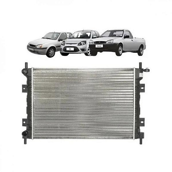 Radiador fiesta ford de 2000 a 2002 e courier ford de 2000 a 2013 rocam manual