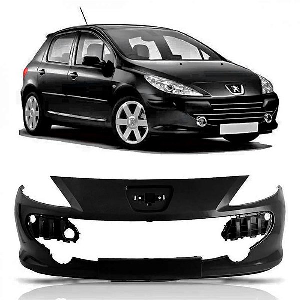 Para choque 307 peugeot de 2007 a 2012 dianteiro preto
