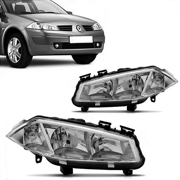 Farol megane renault de 2006 a 2013 lado direito manual e elétrico