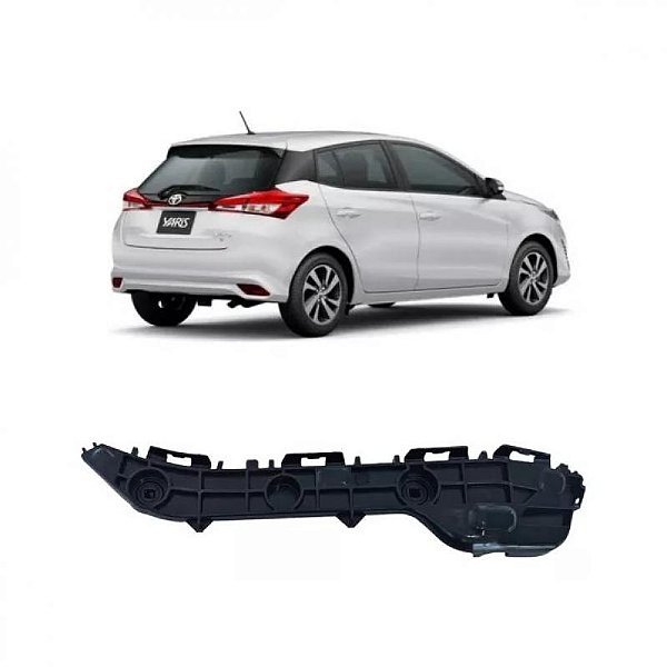 Guia de para choque yaris toyota de 2018 a 2022 traseiro lado esquerdo hatch