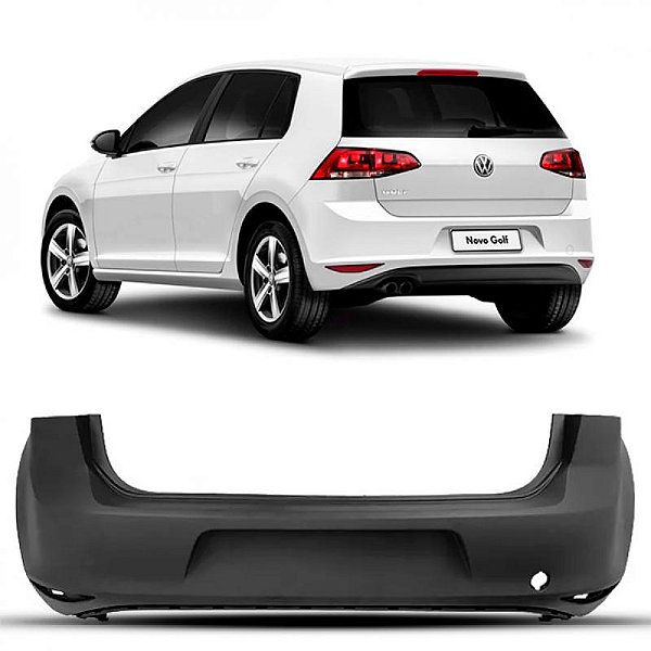 Para choque golf volkswagen de 2014 a 2017 traseiro primer sem furo para sensor versões TSI highline GTI