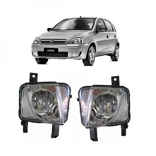 Farol auxiliar corsa chevrolet de 2008 a 2012 e montana chevrolet de 2008 a 2010 lado esquerdo lente lisa