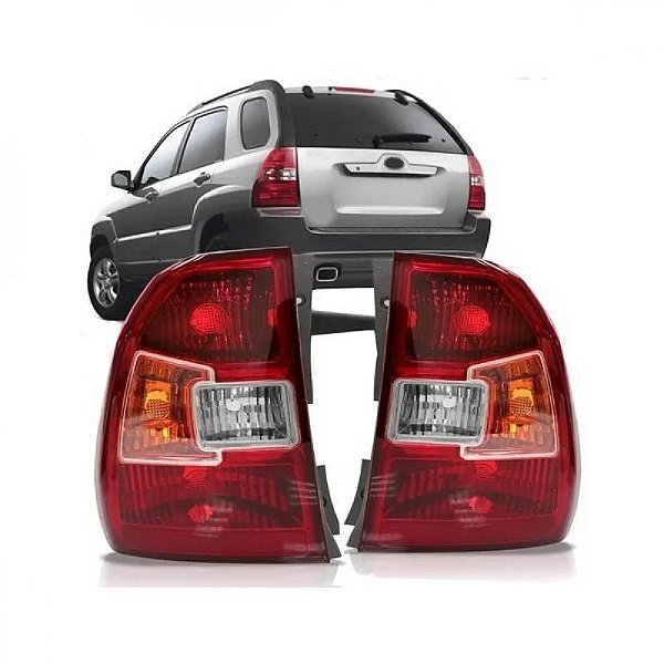 Lanterna sportage kia de 2009 a 2010 traseira lado esquerdo com pisca âmbar