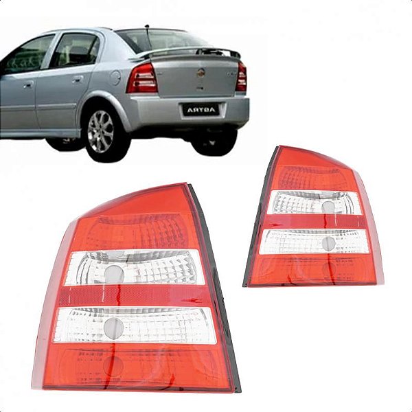Lanterna astra chevrolet de 2003 a 2012 traseira lado direito bicolor hatch