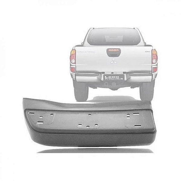 Para choque l200 triton mitsubishi de 2007 a 2016 traseiro lado direito sem pisante
