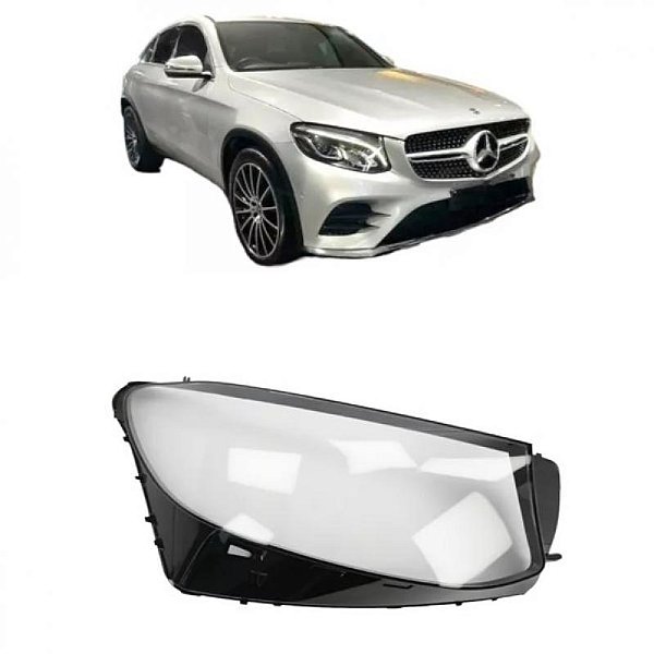 Lente de farol glc mercedes benz de 2016 a 2019 lado esquerdo