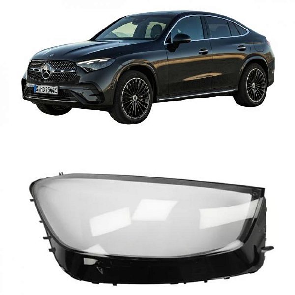 Lente de farol glc mercedes benz de 2020 a 2023 lado direito